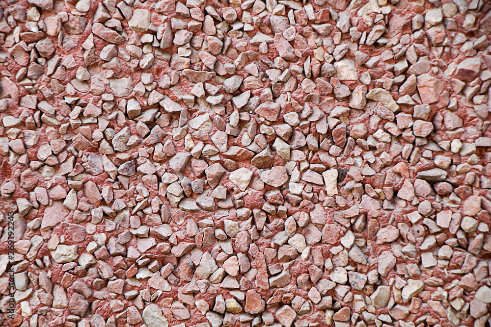 Background, texture from small multi-colored pebbles