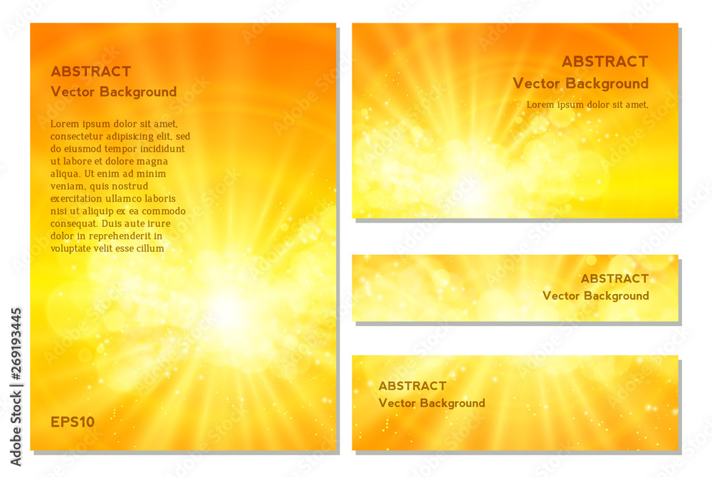 Naklejka premium Shiny sun vector and space for your text