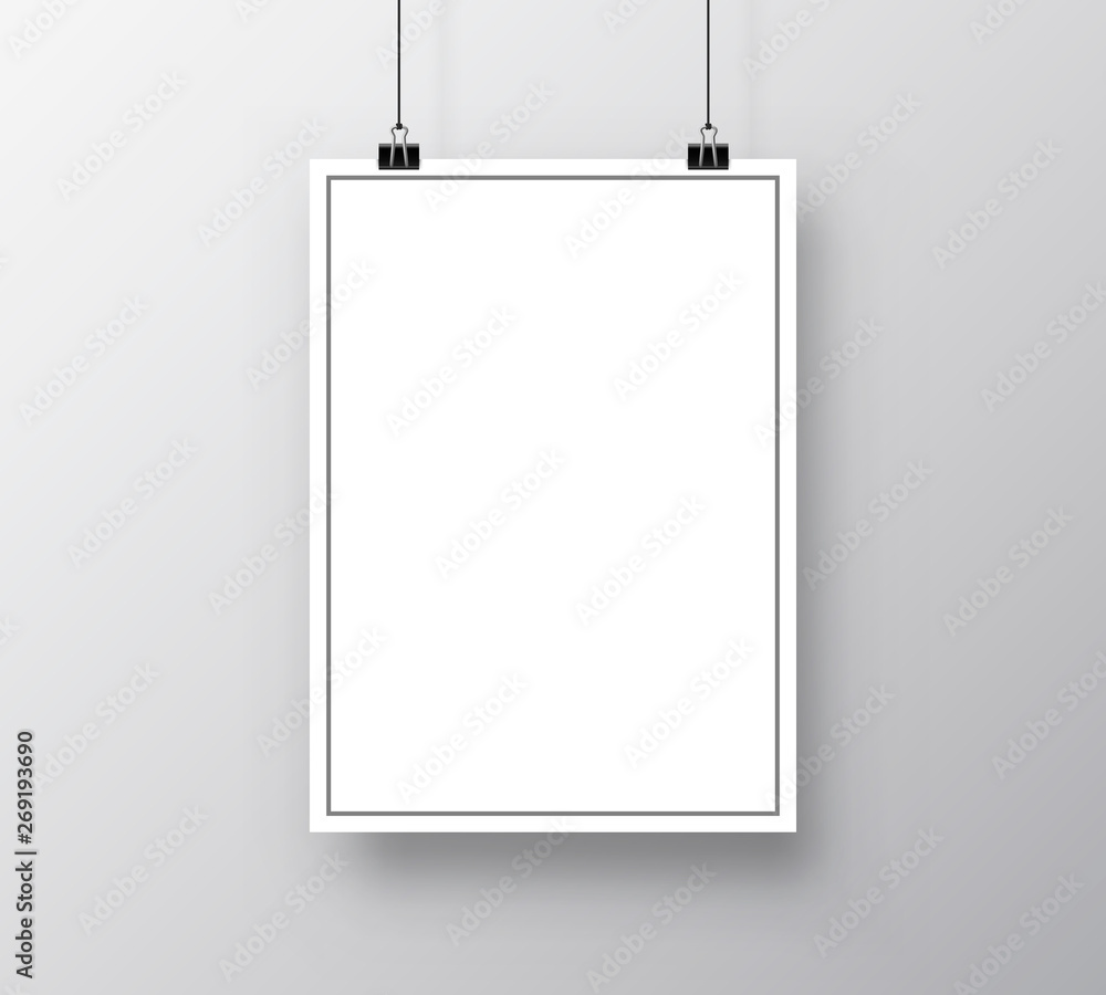 Paper poster A4 on the white background. Paper poster A4 on the white background.
