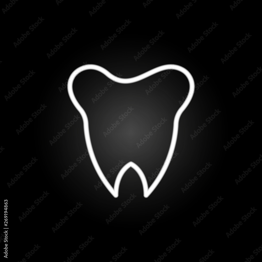 Tooth, organ neon icon. Elements of human organ set. Simple icon for websites, web design, mobile app, info graphics Tooth, organ neon icon. Elements of human organ set. Simple icon for websites, web design, mobile app, info graphics