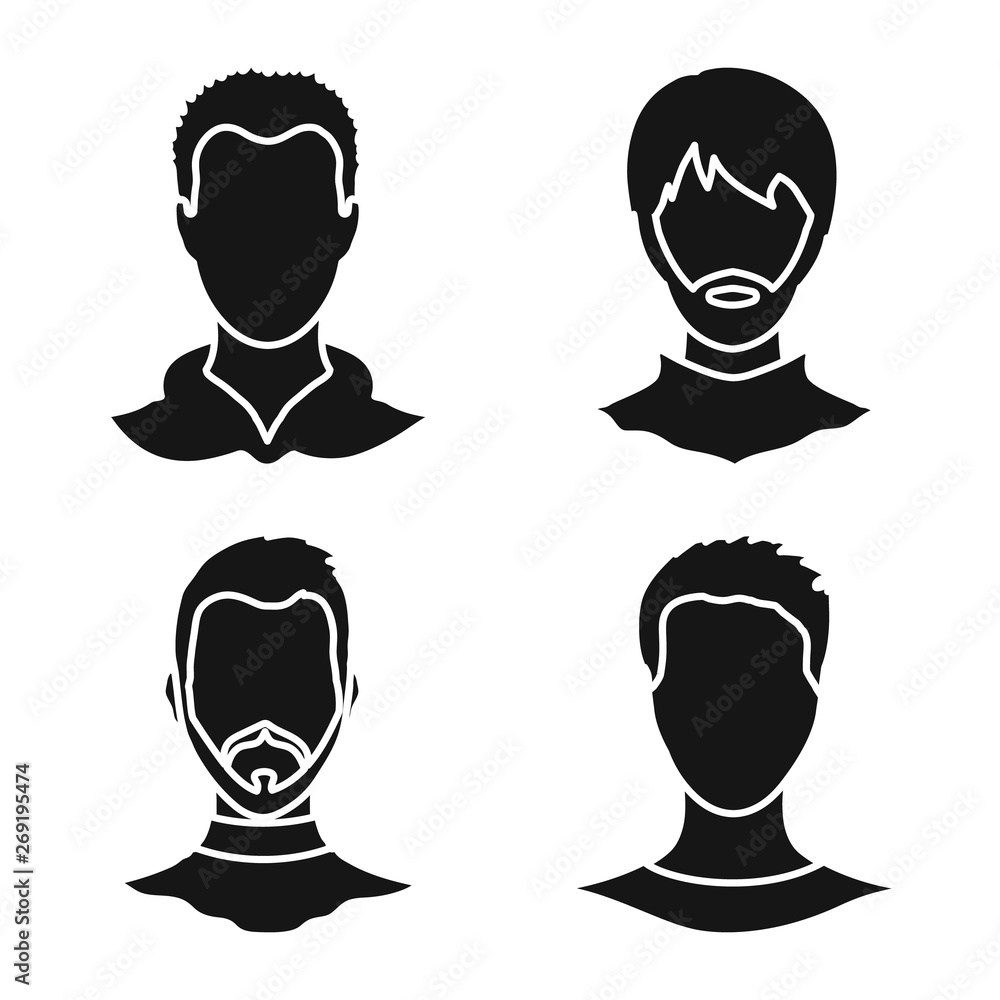 Vector design of character and profile logo. Set of character and dummy vector icon for stock. Vector design of character and profile logo. Set of character and dummy vector icon for stock.