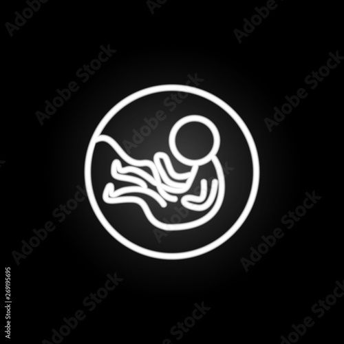 Pregnancy, organ neon icon. Elements of human organ set. Simple icon for websites, web design, mobile app, info graphics