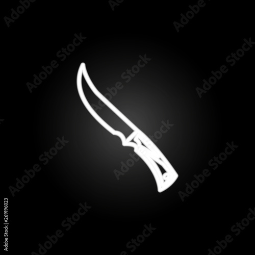 Kitchen utensil, knife neon icon. Elements of kitchen utencils set. Simple icon for websites, web design, mobile app, info graphics