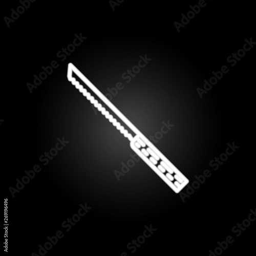 Kitchen knife, sharpneon icon. Elements of kitchen utencils set. Simple icon for websites, web design, mobile app, info graphics