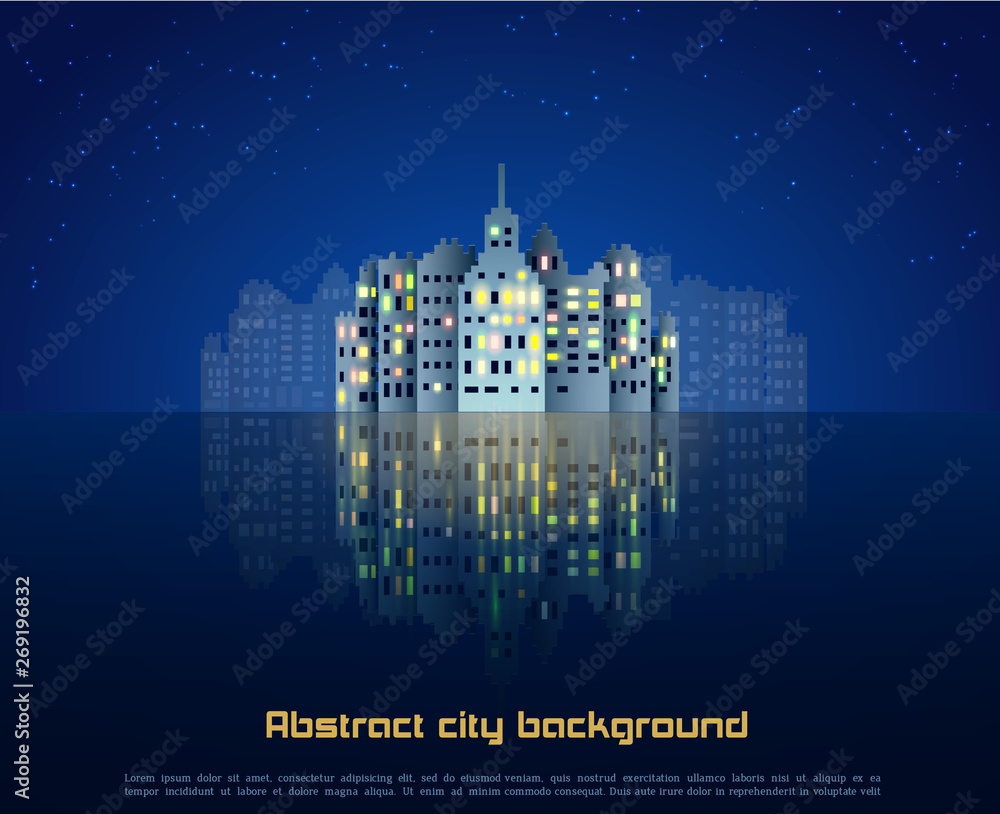 Night city abstract background