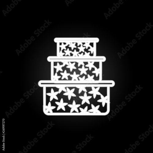 Food container, plastic container, kitchenware neon icon. Elements of kitchen utencils set. Simple icon for websites, web design, mobile app, info graphics
