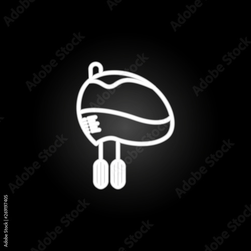 Beater machine, egg beater, whisk machine neon icon. Elements of kitchen utencils set. Simple icon for websites, web design, mobile app, info graphics