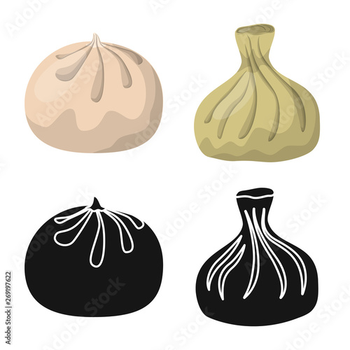 Vector illustration of products  and cooking symbol. Collection of products  and appetizer vector icon for stock.
