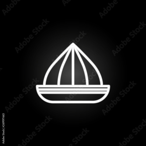 Juice extractor, juicing utensil neon icon. Elements of kitchen utencils set. Simple icon for websites, web design, mobile app, info graphics