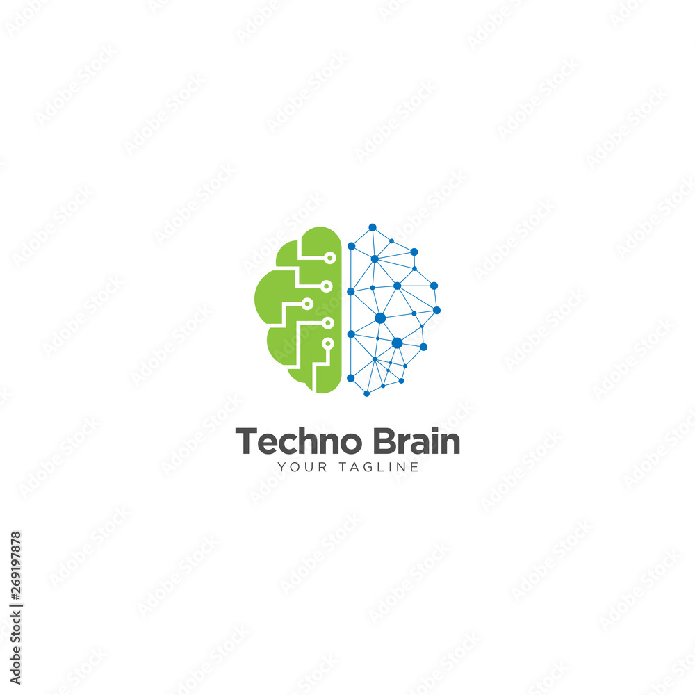 Creative Brain Technology Logo Design Vector Creative Brain Technology Logo Design Vector