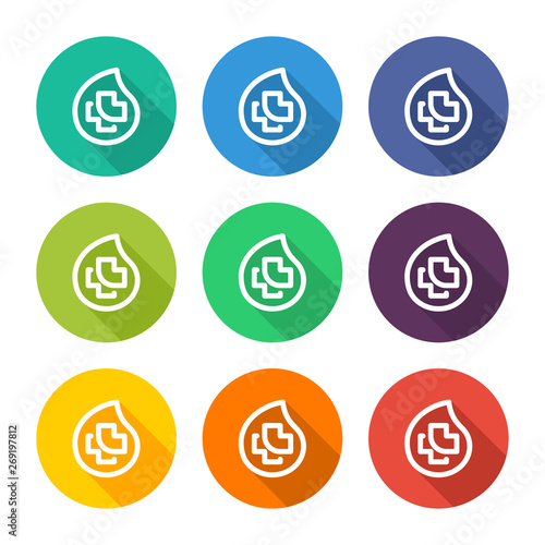 Illustration icon for blood donors with several color alternatives.