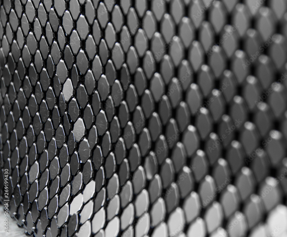 Obraz premium Silver mail texture on white background