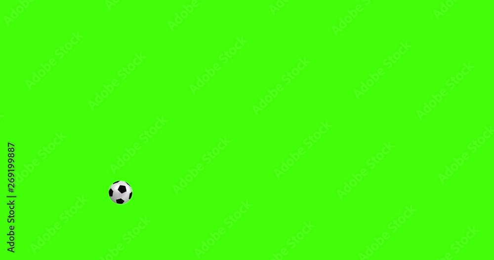 Soccer keepie-uppie or kick-ups for two players against a green screen background. Soccer keepie-uppie or kick-ups for two players against a green screen background.