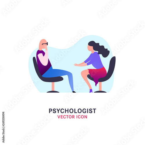 Psychologist and psychotherapist icon