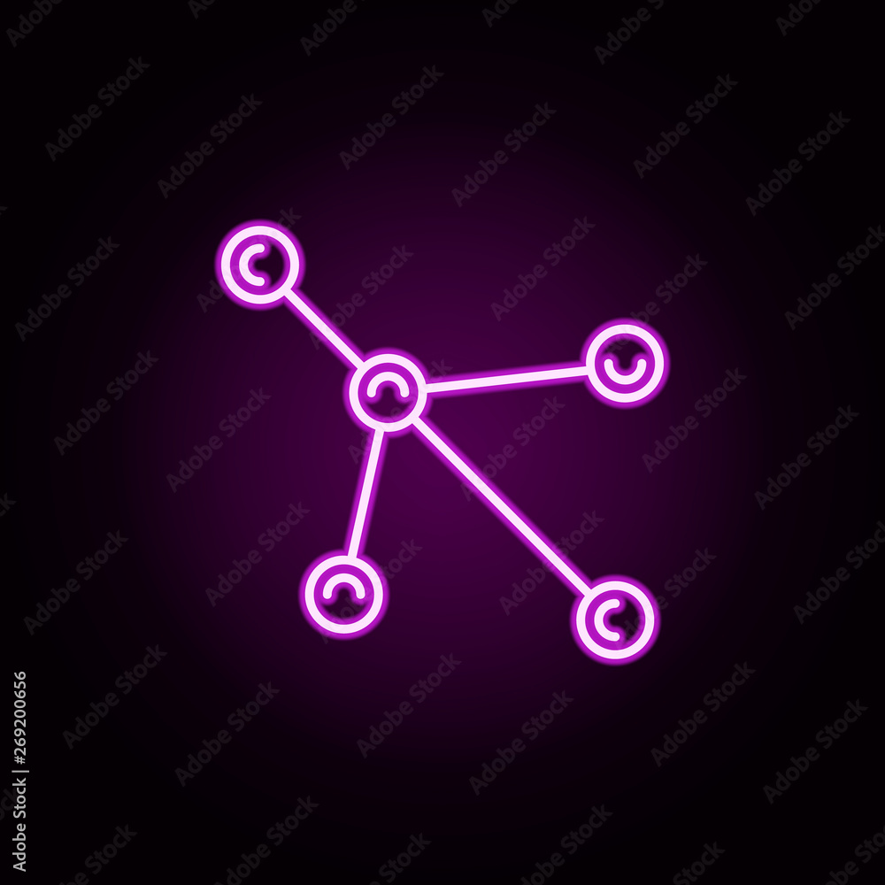 molecules neon icon. Elements of physics set. Simple icon for websites, web design, mobile app, info graphics molecules neon icon. Elements of physics set. Simple icon for websites, web design, mobile app, info graphics
