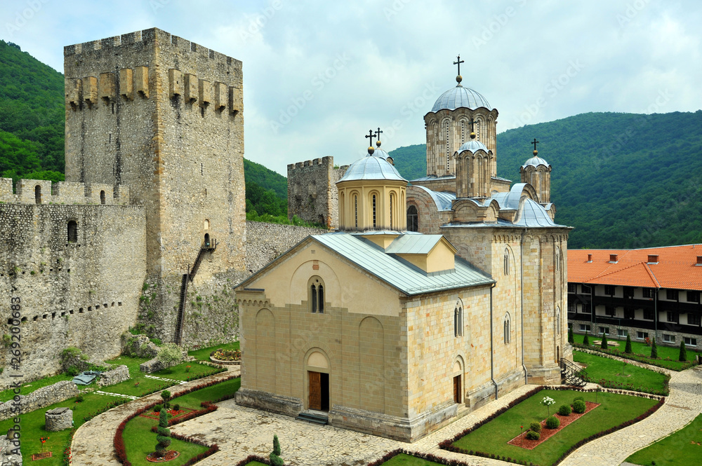 Serbian medieval orthodox monastery Manasija