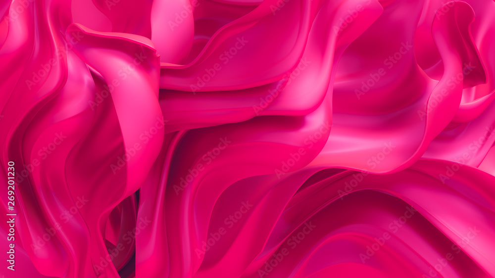 Obraz premium Luxury elegant background with silk drapery. 3d illustration, 3d rendering.