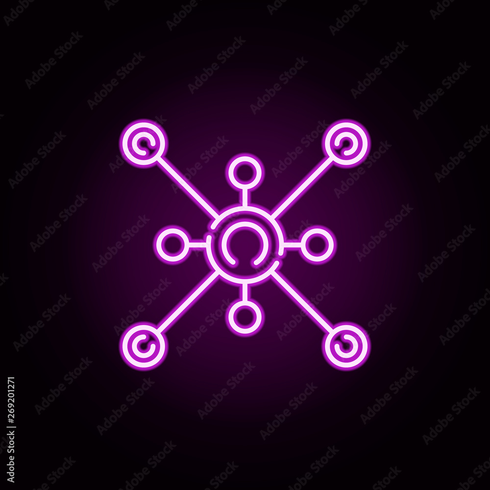 molecules neon icon. Elements of physics set. Simple icon for websites, web design, mobile app, info graphics molecules neon icon. Elements of physics set. Simple icon for websites, web design, mobile app, info graphics