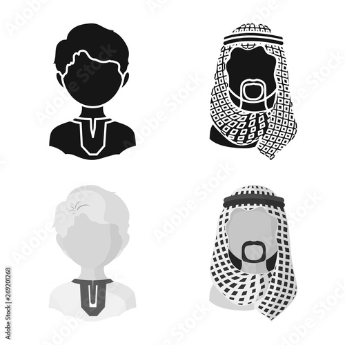 Isolated object of imitator and resident sign. Collection of imitator and culture vector icon for stock.