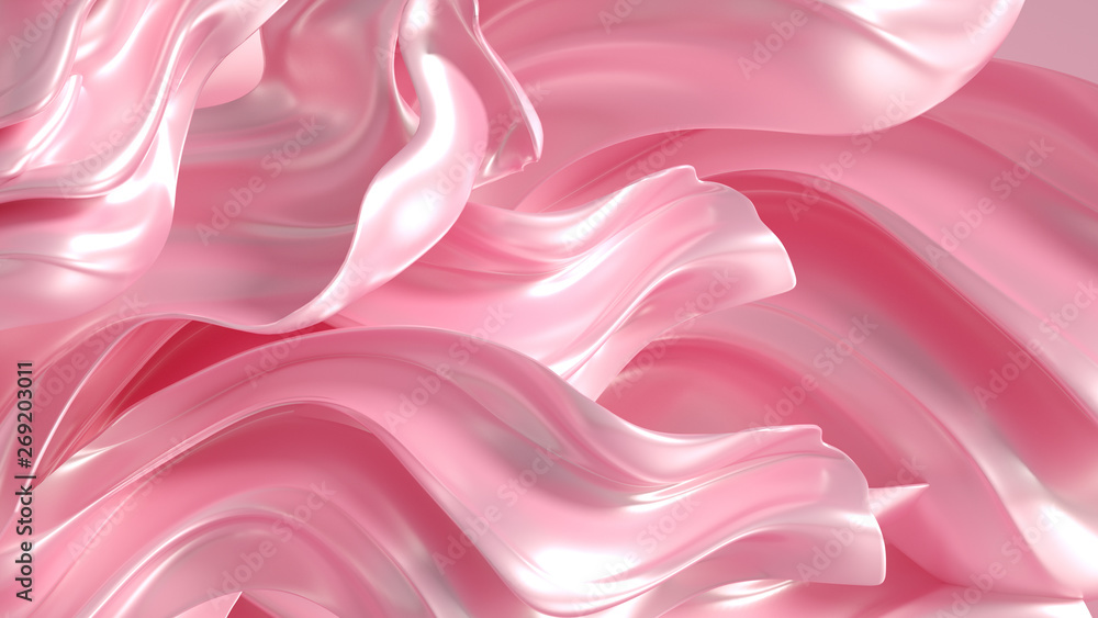 Obraz premium Luxury elegant background abstraction fabric. 3d illustration, 3d rendering.