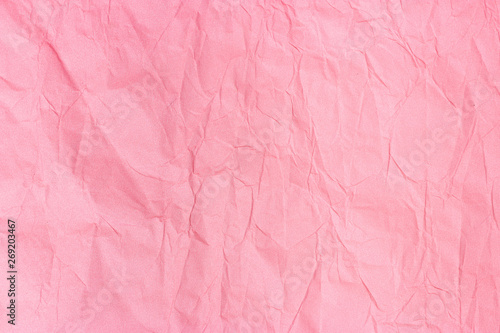 Texture crumpled pink paper