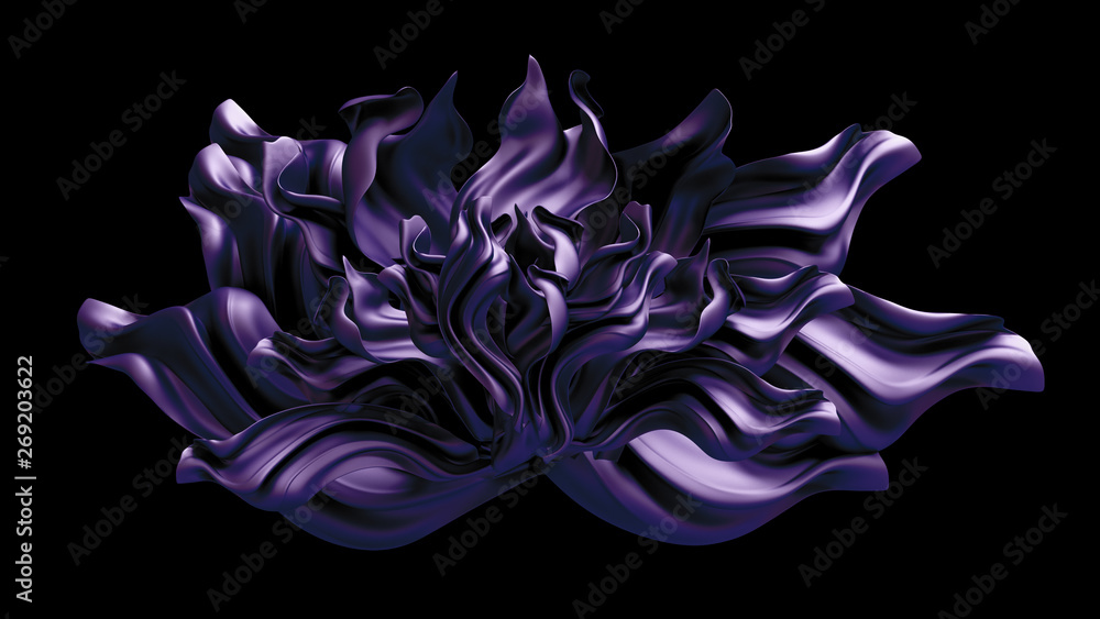 Obraz premium Luxury elegant background with silk drapery. 3d illustration, 3d rendering.