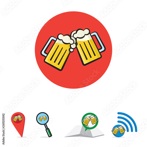 icon beer indicator collection