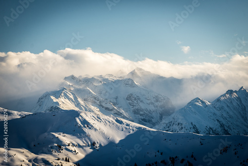 Obraz na płótnie Die Berge von Saalbach Hinterglemm w salonie