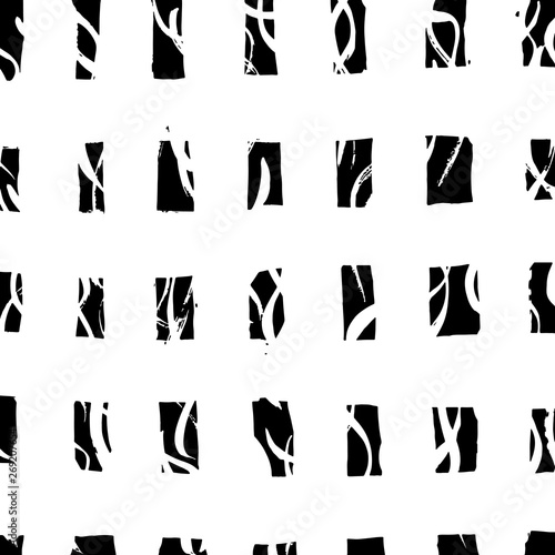 Brush grunge pattern. White and black vector.