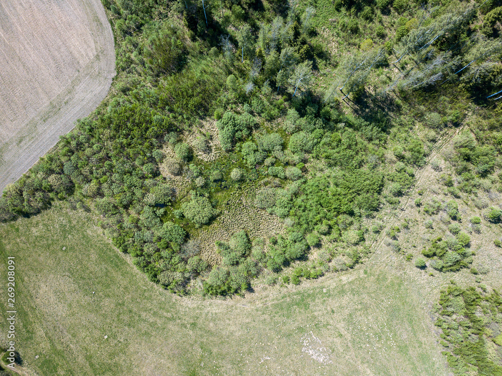 aerial view of countryside fields and forests in green summer day aerial view of countryside fields and forests in green summer day