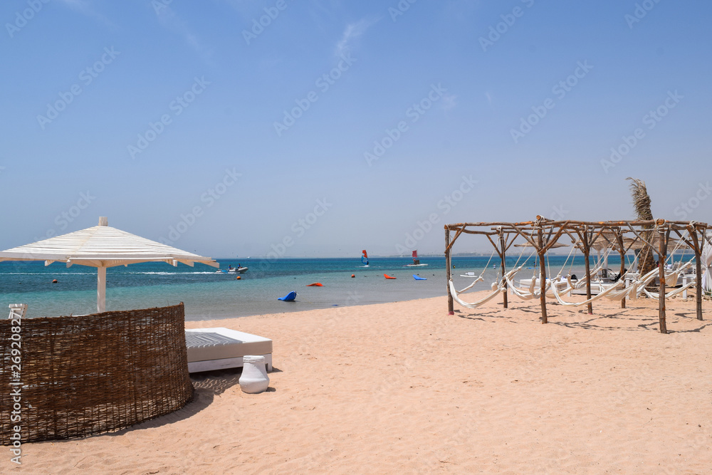 White beach Soma bay Hurghada Egypt