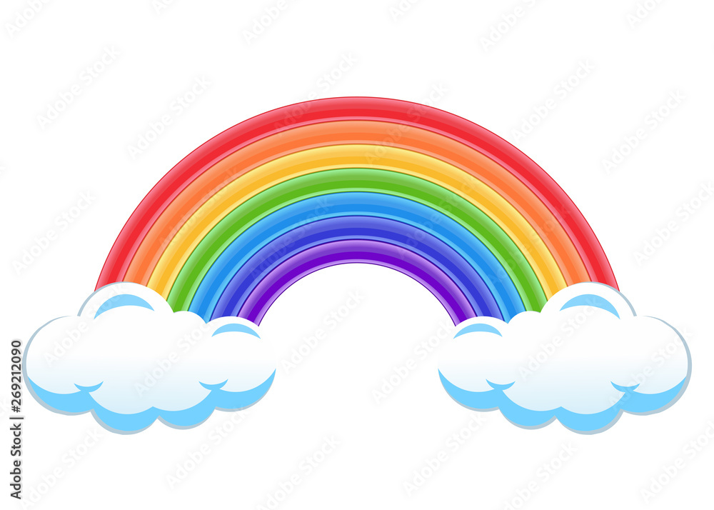 Rainbow Cloud Vector Rainbow Clouds Vector Art & Graphics
