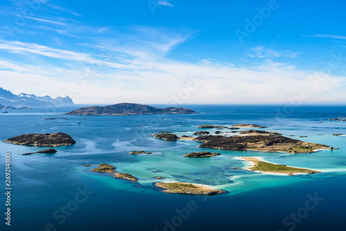 Beautiful view of islands - Sommaroy in Troms, North Norway
