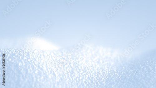 White background snow christmas, new year. 3d illustration, 3d rendering. © Pierell
