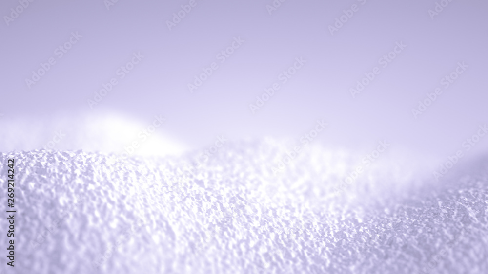 White background snow christmas, new year. 3d illustration, 3d rendering.