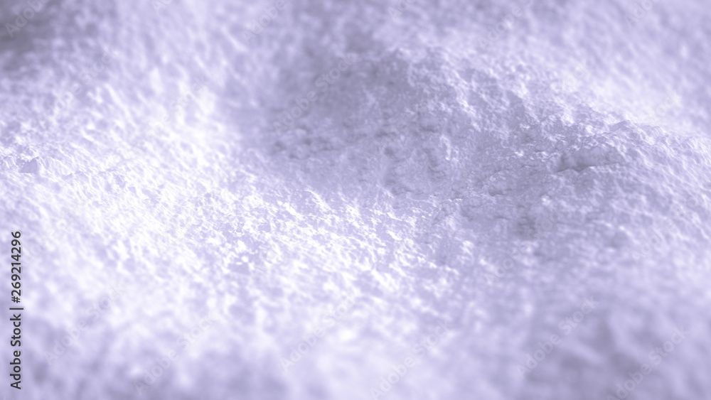 Obraz premium White background snow christmas, new year. 3d illustration, 3d rendering.