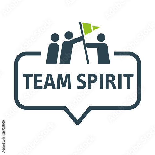 speech bubble team spirit vector illustration