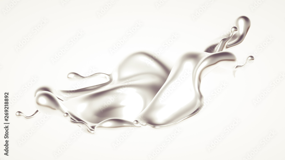 Silver splash. 3d illustration, 3d rendering. Silver splash. 3d illustration, 3d rendering.