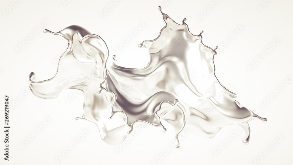 Silver splash. 3d illustration, 3d rendering. Silver splash. 3d illustration, 3d rendering.