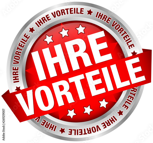 Button Banner "Ihre Vorteile" Rot/Silber