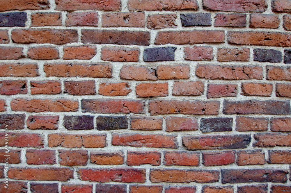 Fototapeta premium Old red brick wall background