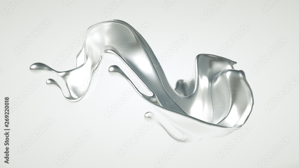 Silver splash. 3d illustration, 3d rendering. Silver splash. 3d illustration, 3d rendering.