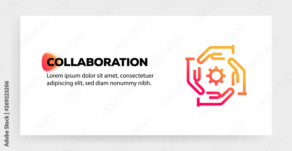 COLLABORATION ICON CONCEPT COLLABORATION ICON CONCEPT