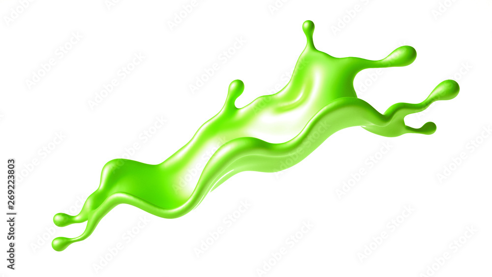 Beautiful green paint splash. 3d illustration, 3d rendering. Beautiful green paint splash. 3d illustration, 3d rendering.