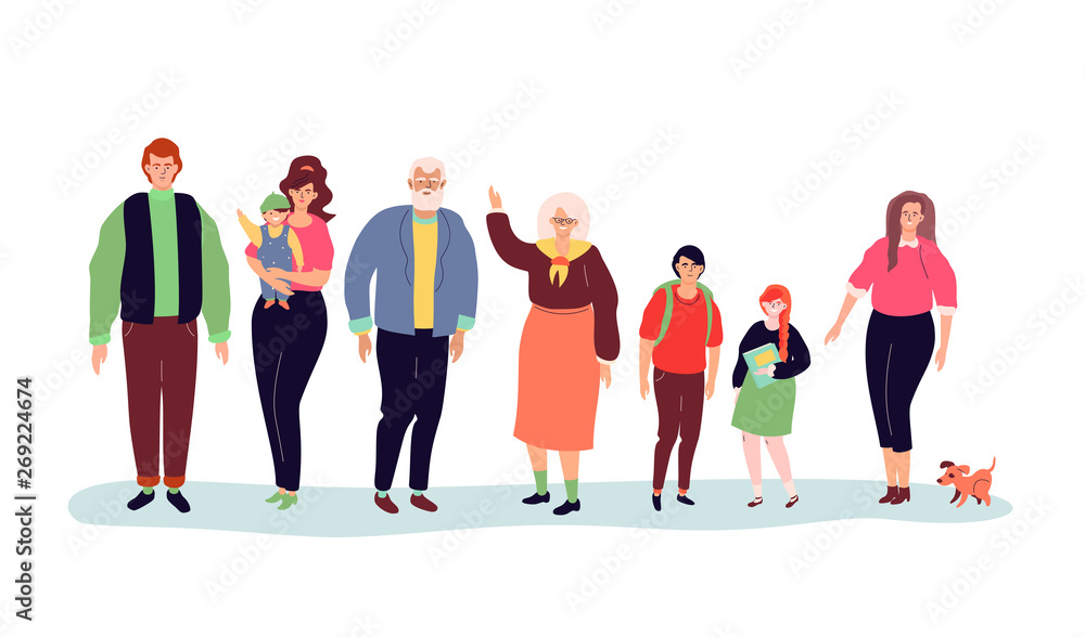 Cute characters - modern colorful flat design style illustration Cute characters - modern colorful flat design style illustration