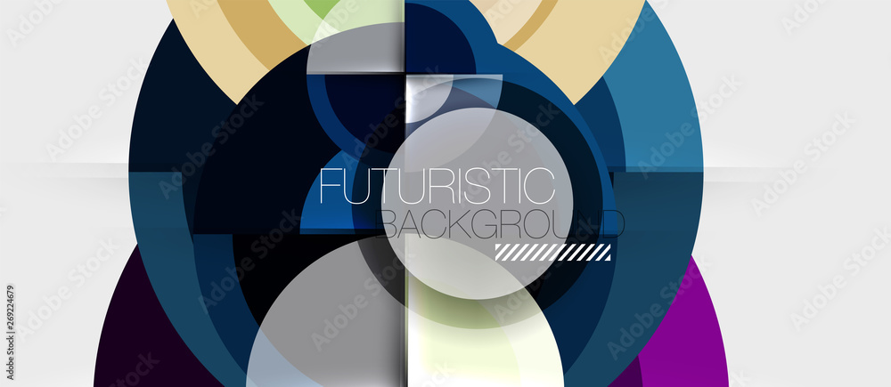 Geometric design abstract background - circles Geometric design abstract background - circles