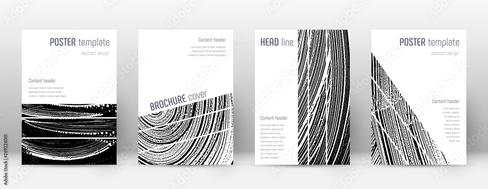 Cover page design template. Geometric brochure layout. Bizarre trendy