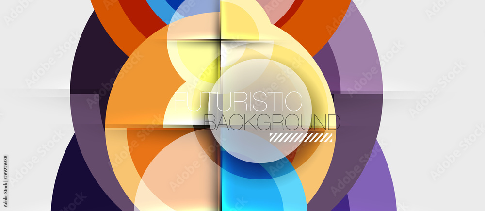 Geometric design abstract background - circles