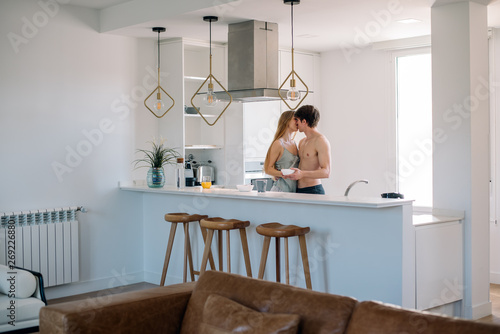 Couple having breakfast at home © DavidPrado