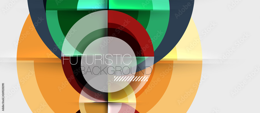 Fototapeta premium Circular geometrical design template